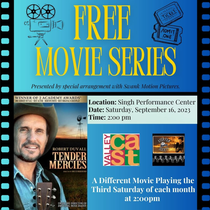 Free Movie Series Presented by ValleyCAST & the Ayer Film Society | Tender Mercies 